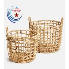 SET OF WATER HYACINTH BASKET